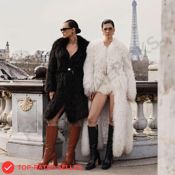 Brand New EQAUDES Knee High 9 Black Platform Chunky - Picture 4 of 4